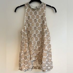 Kimchi Blue Urban Outfitters Women’s‎ Sleeveless Blouse Medium Gold Ivory.